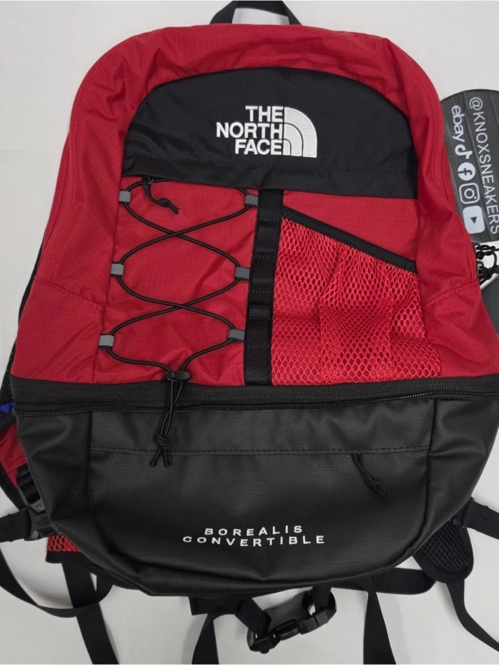 The North Face Borealis Convertible Backpack Red Black NEW
